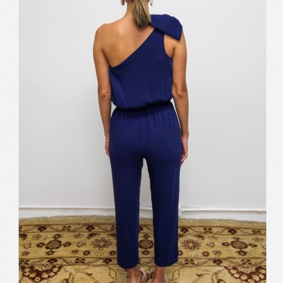 Amanda Uprichard One Shoulder Bow Jumpsuit - Picture 3 of 3